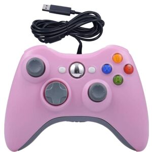 High Discount For XBOX 360 Console And PC USB Dual Vibration Wired Gamepad(Pink)