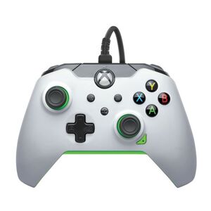 Manette filaire Pdp pour Xbox et PC Blanc fluo Blanc - Publicité
