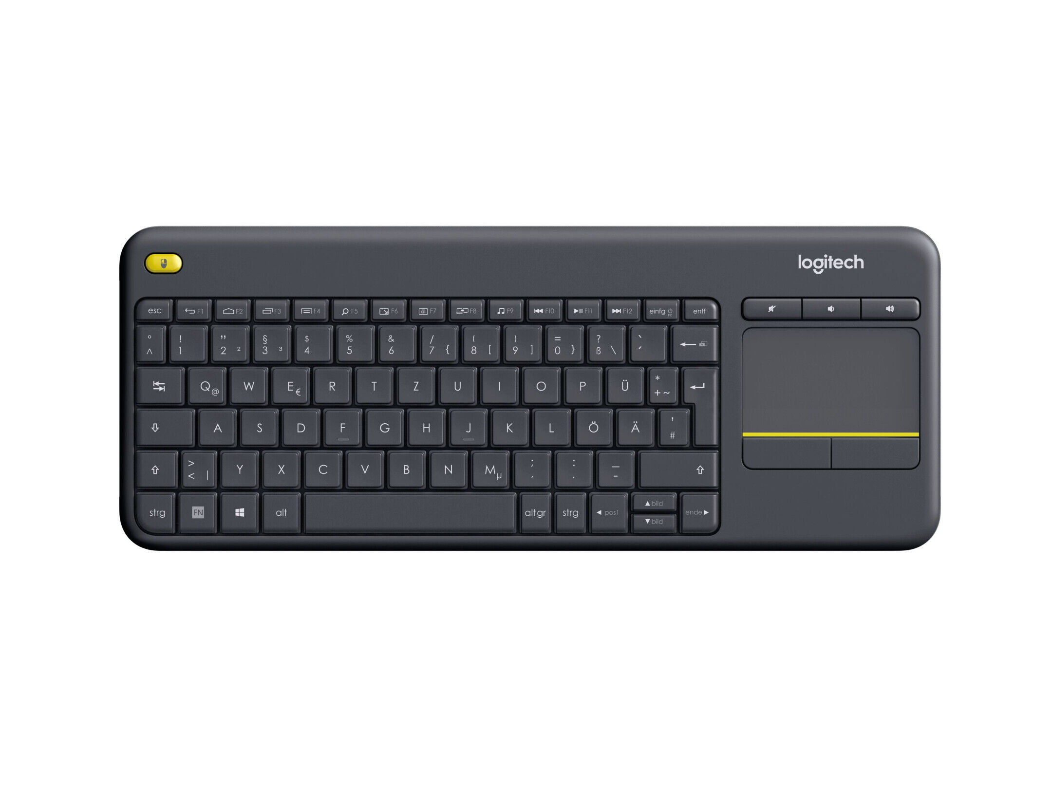 Logitech K400 Plus Tastatur, kabellos, schwarz