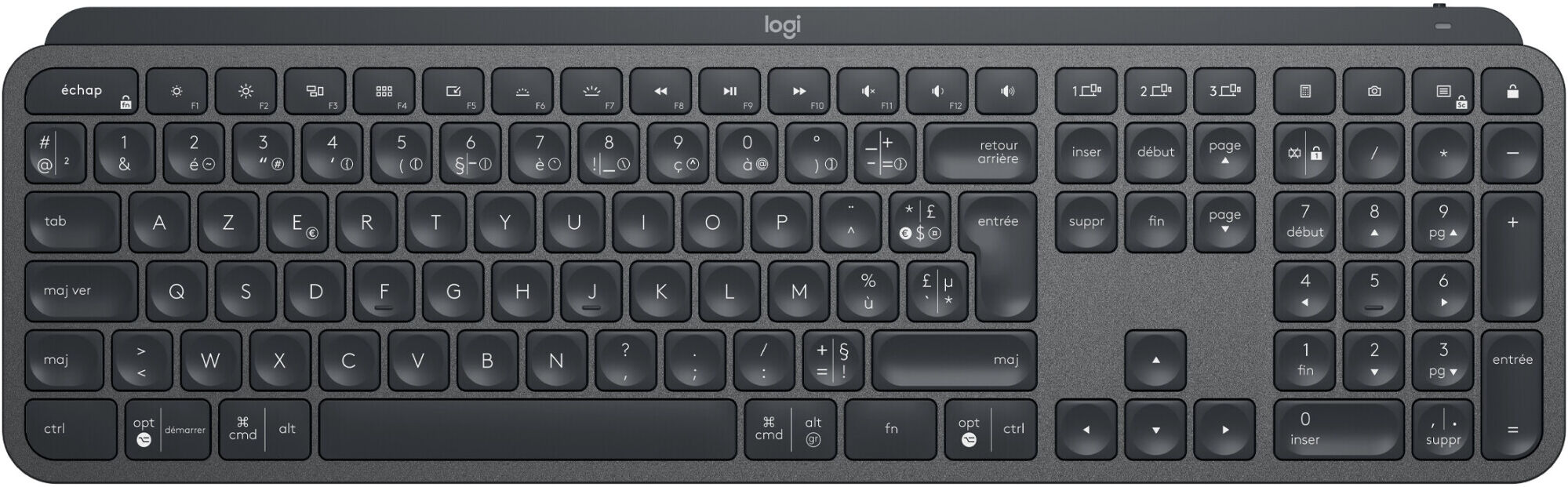 Logitech MX Keys Tastatur, kabellos, schwarz