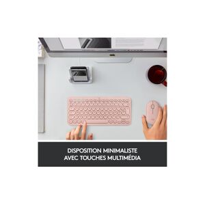 Logitech Wireless-Tastatur »K380 for Mac Multi-Device Rosa« Rosa Größe