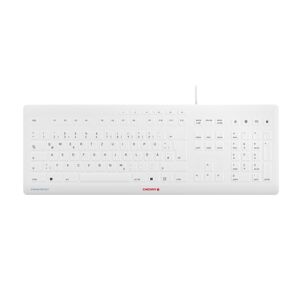 Cherry Tastatur »STREAM PROTECT KEYBOARD« weiss-grau Größe