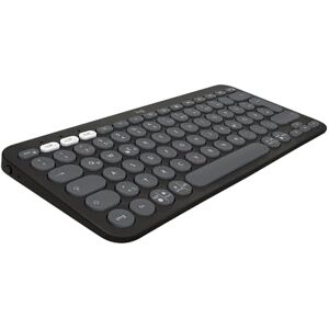 Logitech Pebble Keys 2 K380s, kabellose Multi-Device Bluetooth-Tastatur mit anpassbaren Sondertasten, schlank, mobil, Easy-Switch Windows, macOS, iPadOS, Android, ChromeOS, Deutsches QWERTZ,Graphit