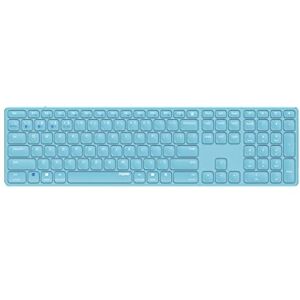 Rapoo E9800M kabellose Tastatur Wireless Keyboard wiederaufladbarer Akku flaches Aluminium Design DE-Layout QWERTZ PC & Mac blau