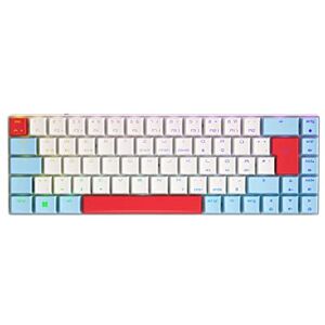 CHERRY MX-LP 2.1 Compact Wireless, kabellose kompakte Gaming-Tastatur mit 69 Tasten, Deutsches Layout (QWERTZ), RGB-Beleuchtung, mechanische MX LOW PROFILE SPEED Switches, Weiß