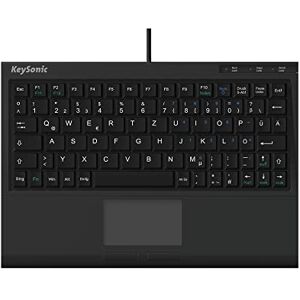 ICY BOX KeySonic extra Mini-Tastatur mit Touchpad, USB Kabel (2 m), voller Tastenumfang, SoftSkin, ACK-3410 (DE)