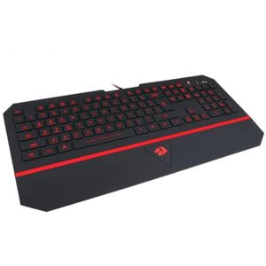 Redragon Gaming Tastatur K502 Karura LED Beleuchtete PC Gaming Tastatur Keyboard mit 104 Tasten Leise Flache Computer Tastatur mit Handballenauflage QWERTY Layout