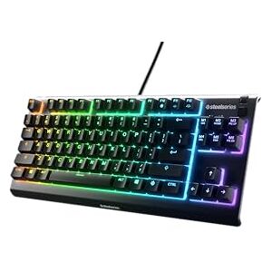 SteelSeries Apex 3 TKL RGB, USB-A, Gaming-Tastatur Kompakter Tenkeyless-Formfaktor 8-Zonen-RGB-Beleuchtung Amerikanisch (QWERTY) Layout