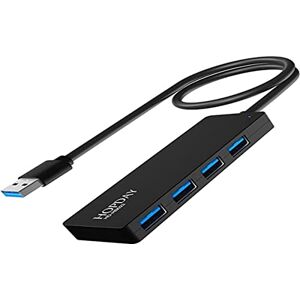 HOPDAY USB Hub, USB Hub 3.0 with 4 Port USB 3.0 Transfer Speed 5Gbps, Ultra-Slim Data USB Splitter Compatible with Laptop, PC, Mouse, Keyboard, USB, Cable usw.