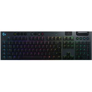 Logitech 915 LIGHTSPEED kabellose mechanische Gaming-Tastatur, Taktiler GL-Tasten-Switch mit flachem Profil, LIGHTSYNC RGB, Ultraschlankes Design, Deutsches QWERTZ-Layout Carbon