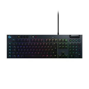 Logitech 815 mechanische Gaming-Tastatur, Taktiler GL-Tasten-Switch mit flachem Profil, LIGHTSYNC RGB, 5 Programmierbare G-Tasten, Multimedia-Bedienelemente, Deutsches QWERTZ-Layout Carbon