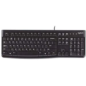 Logitech K120 Kabelgebundene Tastatur für Windows, Französisches AZERTY-Layout Schwarz