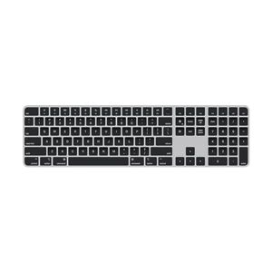 Apple Magic Keyboard mit Touch ID und Ziffernblock: Bluetooth, wiederaufladbar. Kompatibel mit Mac Computern Chip; Englisch (USA), Schwarze Tasten
