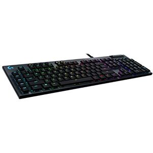 Logitech 815 mechanische Gaming-Tastatur, Taktiler GL-Tasten-Switch mit flachem Profil, UK QWERTY Layout Carbon