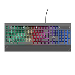 LYCANDER Gaming Keyboard Germany, Wired Keyboard 19 anti-ghosting keys, 1.8m cable, rainbow backlight