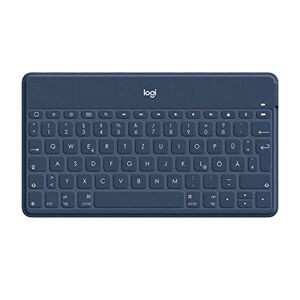Logitech Keys-to-Go Kabellose Tablet-Tastatur, Bluetooth, iOS-Sondertasten, Ultraleicht & Geräuschlos, 3-Monate Akkulaufzeit, Fürs Tablet und Smartphone, Deutsches QWERTZ-Layout Schwarz