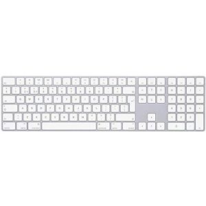 Apple Magic Keyboard mit Ziffernblock: Bluetooth, wiederaufladbar. Kompatibel mit Mac, iPad oder iPhone; Englisch (International), Silber