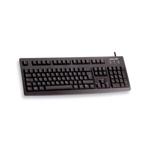 CHERRY G83-6105, Deutsches Layout, QWERTZ Tastatur, kabelgebundene Tastatur, angenehm weiche Tasten-Betätigung, kompakt, langlebig, recyclingfähig, schwarz