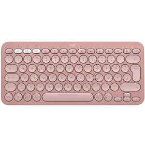 Logitech Pebble Keys 2 K380s, kabellose Multi-Device Bluetooth-Tastatur mit anpassbaren Sondertasten, schlank mobil, Easy-Switch für Windows, macOS, iPadOS, Android, ChromeOS, Deutsches QWERTZ,Rosa