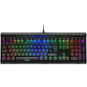 Sharkoon Skiller SGK40 Schwarz, RGB Gaming Keyboard, Mechanisch, Huano Red