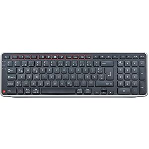 Contour Balance Keyboard   Bluetooth Tastatur kabellos mit USB Dongle  QWERTZ Layout   Super Flache Funktastatur   Nummernblock + Mediatasten   Für Zuhause und Arbeit   Für Windows und Mac