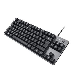 Logitech K835 TKL Kabelgebundene Mechanische Aluminium Tastatur Tenkeyless PC Keyboard mit kompaktem und komfortablem Design, Lineare Switches, Deutsches QWERTZ-Layout Grau