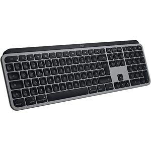 Logitech MX Keys für Mac kabellose beleuchtete Tastatur, Handballenauflage, taktiler Tastatursteuerung, LED-Tasten, Bluetooth, USB-C, 10 Tage Batterielebensdauer, Metallaufbau, Apple macOS Graphit