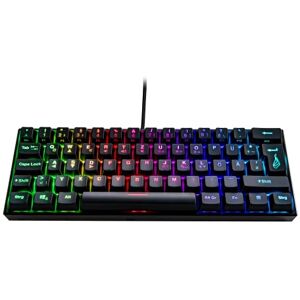 SureFire Kingpin M1 60% Mechanische Gaming Tastatur Deutsch, Gaming Multimedia Keyboard klein & mobil, RGB-Tastatur mit Beleuchtung, 100% Anti-Ghosting-Tasten, deutsches Layout QWERTZ