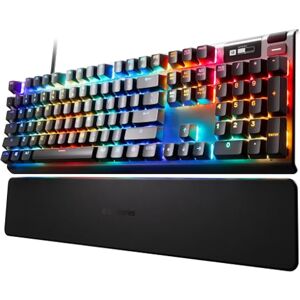 SteelSeries Apex Pro HyperMagnetic Gaming-Tastatur – Die schnellste Tastatur der Welt – Anpassbares Ansprechverhalten – OLED-Bildschirm – RGB – USB-Passthrough – Amerikanisch Tastatur (QWERTY)