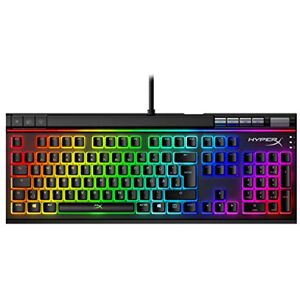 HyperX Alloy Elite 2 – Mechanische Gaming-Tastatur, Software-gesteuerte Beleuchtung und Makroanpassung, ABS Pudding Keycaps, Mediensteuerung, RGB Hintergrundbeleuchtung. Linear Switch,  Red