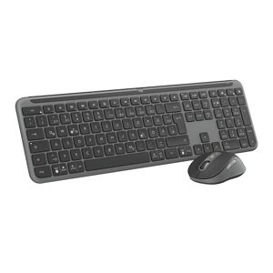 Logitech MK950 Signature Slim kabelloses Tastatur-Maus-Set, schlankes Design, leise tippen, Wechsel zwischen DREI Geräten, Bluetooth, mehrere Betriebssysteme, Windows, Mac, DEU QWERTZ-Layout, Graphit