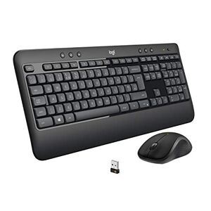 Logitech MK540 Advanced Kabellose Tastatur und Maus Combo für Windows, Spanisches QWERTY-Layout Schwarz