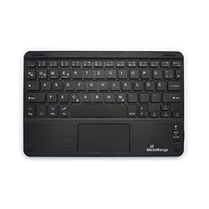 MediaRange kompakte Funk-Tastatur mit 64 Tasten und Touchpad, QWERTZ (DE/AT/CH) Tastaturbelegung, schwarz