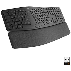 Logitech ERGO K860 kabellose ergonomische Tastatur mit geteilter Tastenanordnung, Skand. QWERTY Graphit