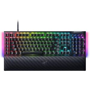 Razer BlackWidow V4 Mechanische Gaming-Tastatur mit  Chroma RGB (Mechanische  Yellow Switches, 6 eigene Makro-Tasten, Doubleshot-ABS-Tastenkappen) QWERTY US-Layout   Schwarz