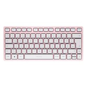 Bluetooth Tastatur Cherry KW 7100 Mini BT Cherry Blossom, Multi-Device, kompaktes Format, inkl. Transporttasche