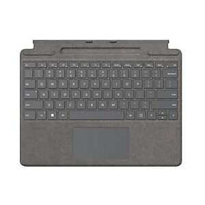 Microsoft Surface Pro Signature Keyboard - Tastatur - mit Touchpad, Beschleunigungsmesser, Surface Slim Pen 2 Ablage- und Ladeschale - QWERTZ - Schweiz - Platin