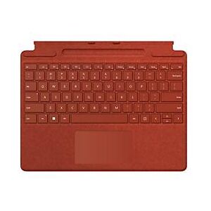 Microsoft Surface Pro Signature Keyboard - Tastatur - mit Touchpad, Beschleunigungsmesser, Surface Slim Pen 2 Ablage- und Ladeschale - QWERTZ - Schweiz - Poppy Red