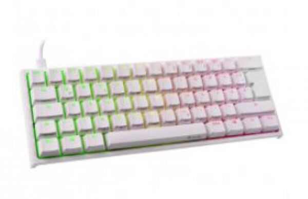 DuckyChannel Ducky ONE 2 Mini Gaming Tastatur / MX-Speed Silver / RGB-LED - Weiss - GER-Layout