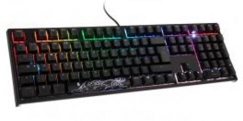 DuckyChannel Ducky ONE 2 Backlit PBT Gaming Tastatur, MX-Silent-Red, RGB LED - schwarz, CH-Layout