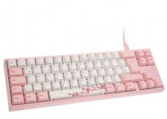 DuckyChannel Ducky MIYA Pro Sakura Edition - MX-Silent-Red - Pink-LED - Weiss/pink