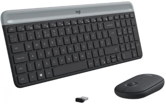 Logitech MK470 - Slim Wireless Combo Graphite - Maus + Keyboard - CH-Layout