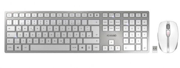 Cherry DW-9100 Slim - Tastatur Silber/Weiss - CH-Layout