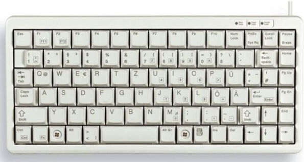 Cherry G84-4100 - Compact Keyboard Hellgrau - CH-Layout