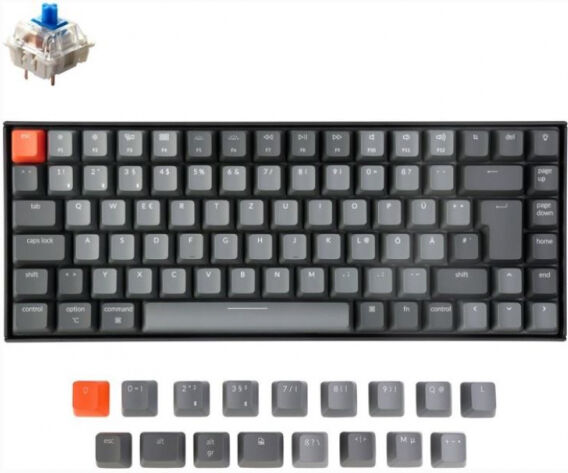 Divers Keychron K2 Version 2 - Gaming Keyboard / Gateron Blue Switches - GER-Layout