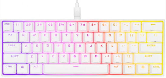 Corsair K65 Mini White RGB - Gaming-Keyboard / Rapidfire - CH-Layout