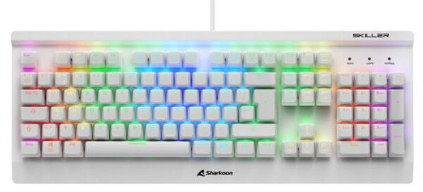 Sharkoon SGK3 - Gaming-Keyboard Weiss / Kailh Brown Switches - GER-Layout