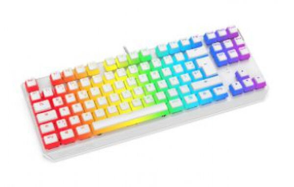 SilentiumPC GK630K Pudding Edition - Gaming-Keyboard / Kailh RGB Red - GER-Layout