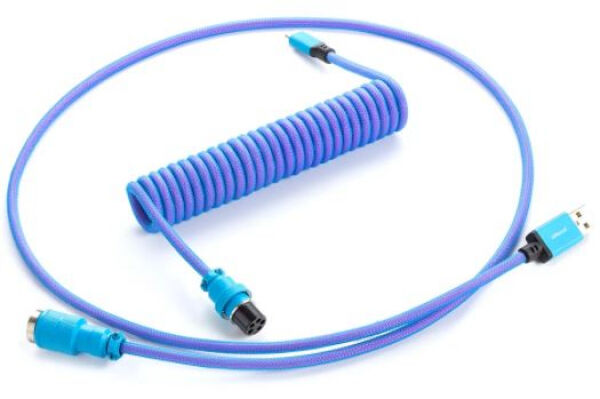 CableMod Pro Coiled Keyboard Cable USB-C zu USB Typ A, Galaxy Blue - 150cm