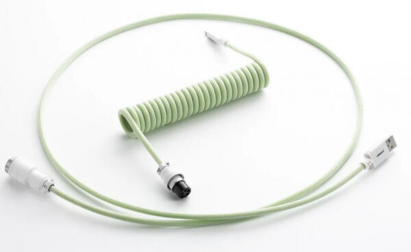 CableMod Pro Coiled Keyboard Cable USB-C zu USB Typ A, Lime Sorbet - 150cm